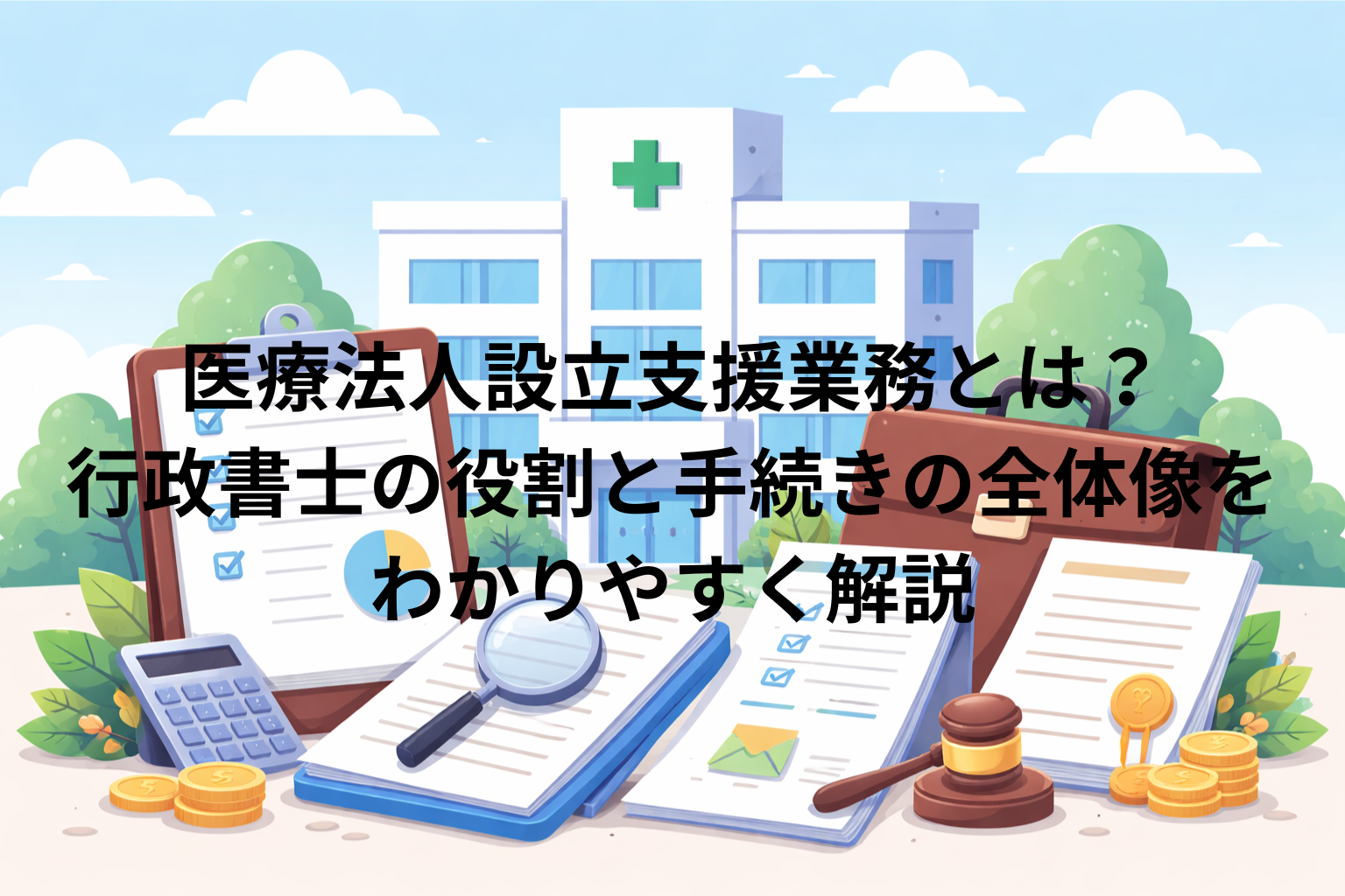 医療法人設立支援業務とは？行政書士の役割と手続きの全体像をわかりやすく解説