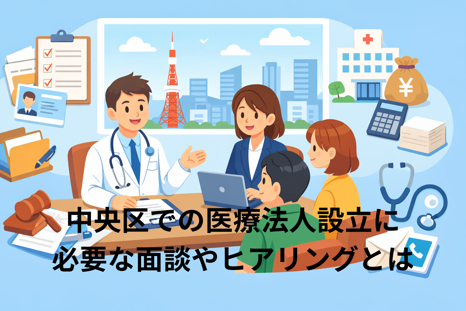 中央区での医療法人設立に必要な面談やヒアリングとは