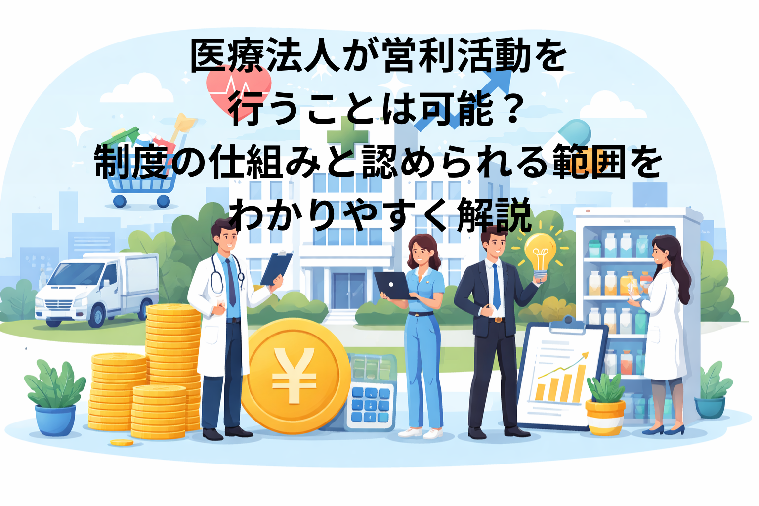 医療法人が営利活動を行うことは可能？制度の仕組みと認められる範囲をわかりやすく解説